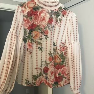 Floral long sleeved top